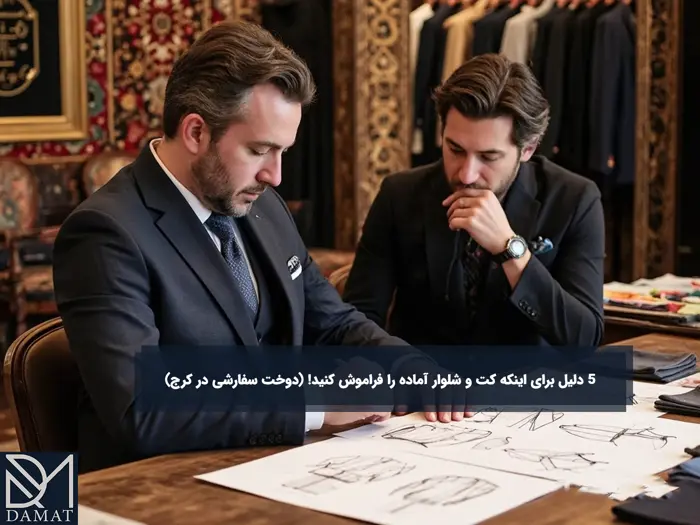 ۵ دلیل برای اینکه کت و شلوار آماده را فراموش کنید! (دوخت سفارشی در کرج)